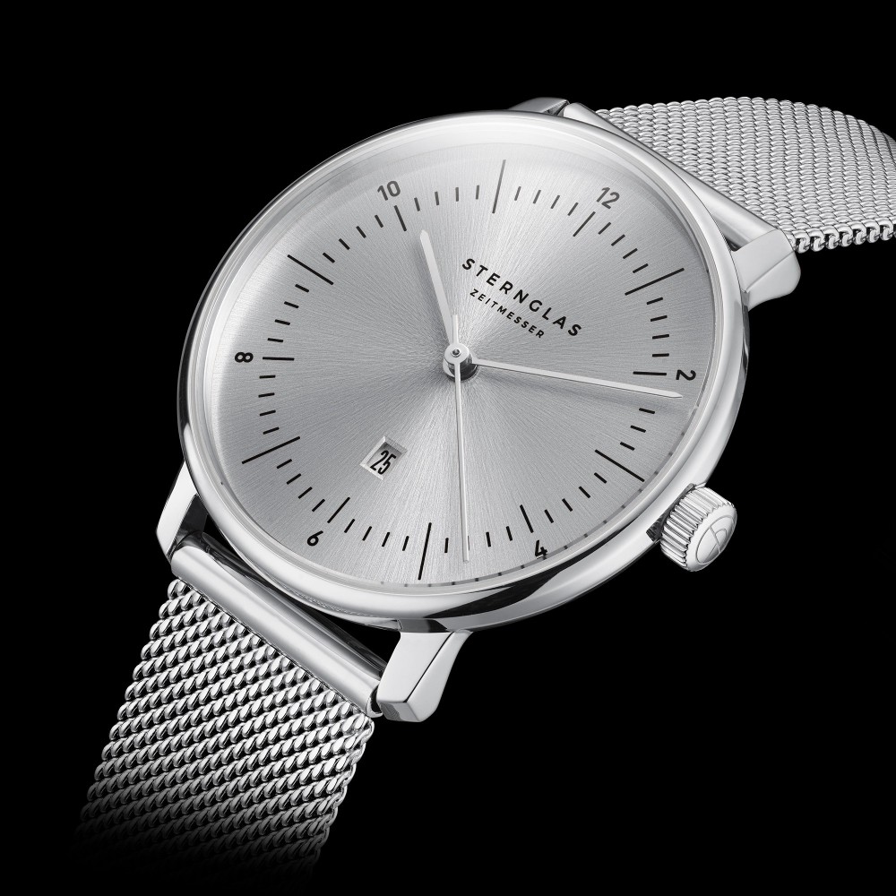 Sternglas Naos XS Edition Elyra Silver Stainless Steel S01-NDE10-MI01 - 33mm