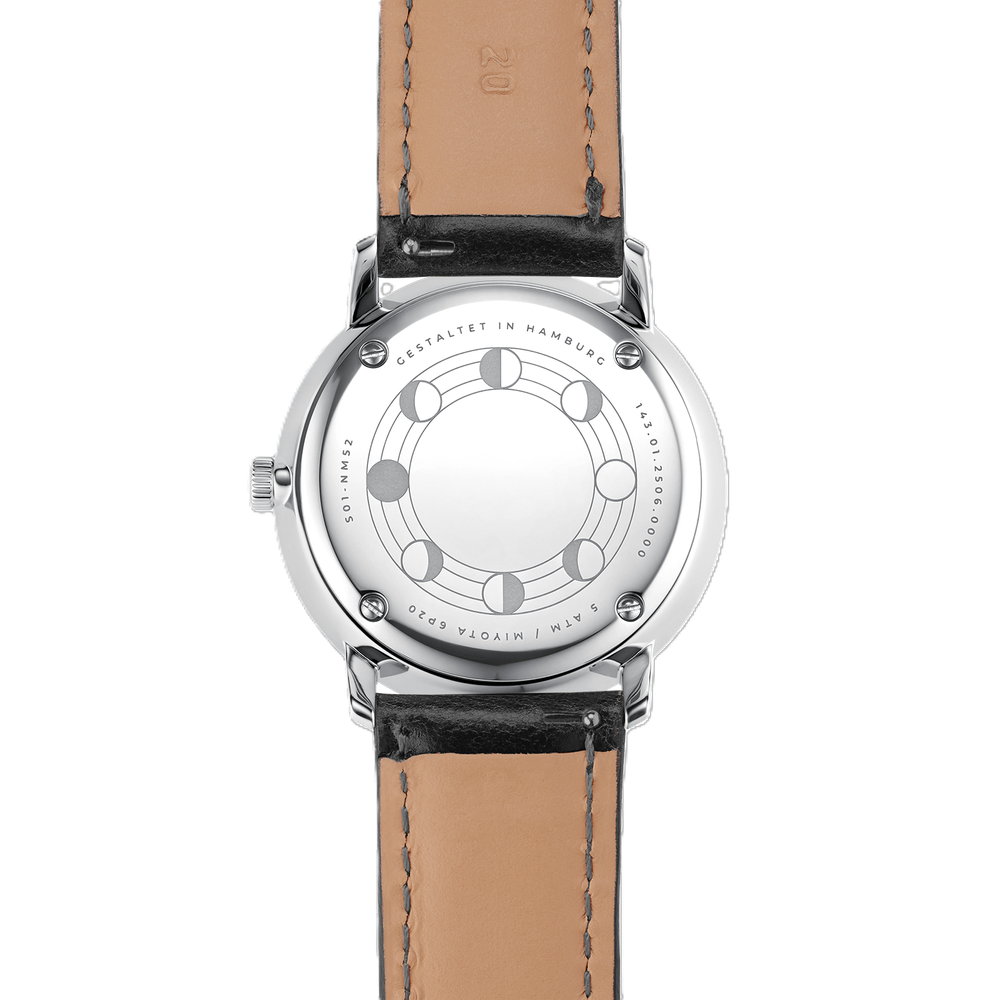 Sternglas Naos Moonphase Midnight Blue S01-NM06-BR02 - 38mm