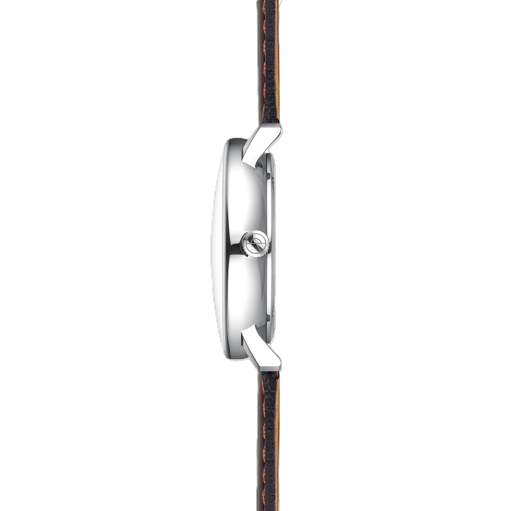 Sternglas Naos Moonphase Moon Silver S01-NM52-BR03 - 38mm