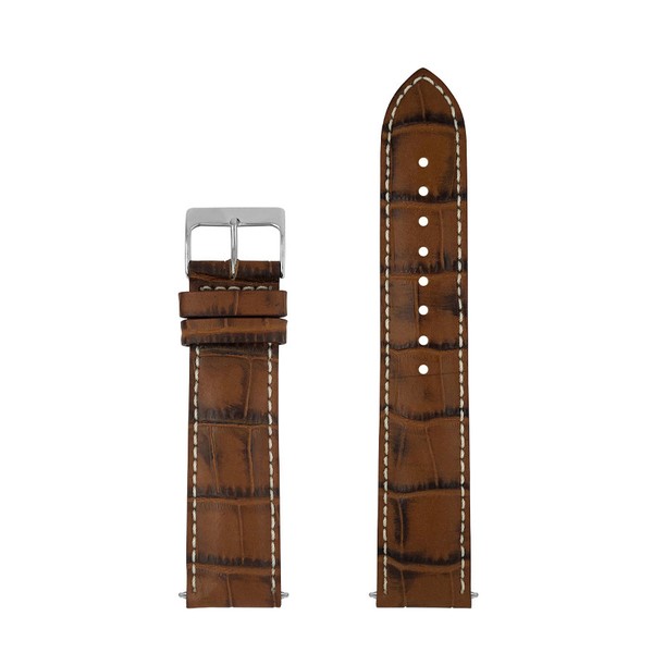 Zeppelin Crocodile Cognac Leather Strap 20/18mm 9L4706CN2018