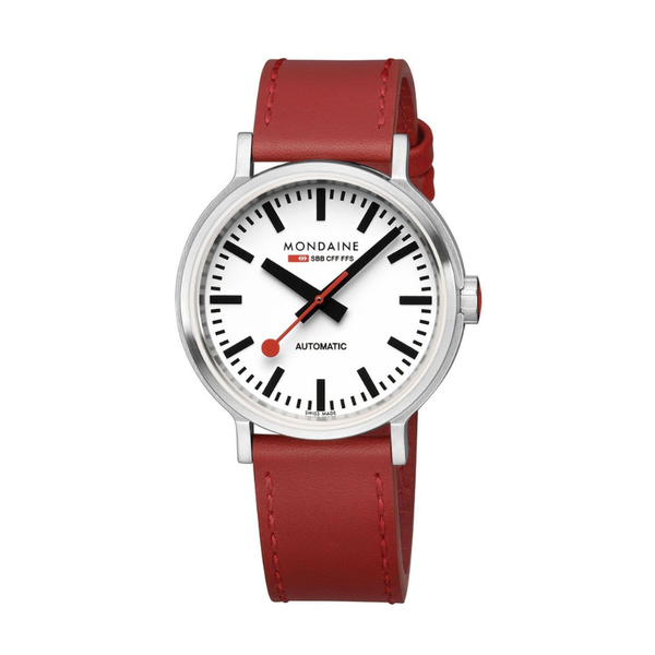Mondaine Original Automatic Red Leather MST.4161B.LC - 41mm