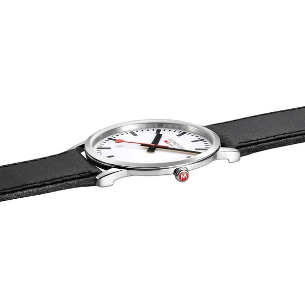 Mondaine Simply Elegant Black Leather Watch A638.30350.11SBO - 41mm