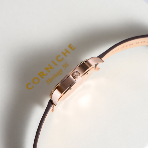 Corniche Womens Heritage 36 Rose Gold with White Dial - 36mm