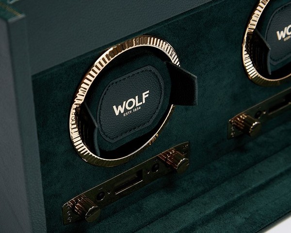Wolf British Racing Double Watch Winder With Storage 792241