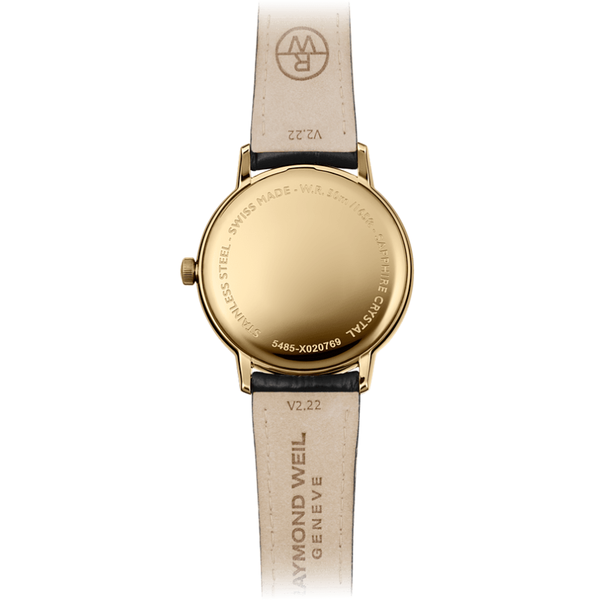 Raymond Weil Toccata Classic Gold PVD Leather Quartz Watch 5485-PC-00359 - 39 mm
