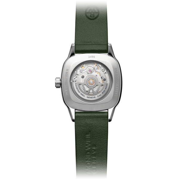 Raymond Weil Freelancer Ladies Automatic Green Dial Watch 2490-SCS-52051 - 34.5 x 34.5 mm