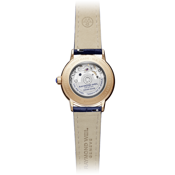 Raymond Weil Maestro Ladies Automatic Moon phase Mother-of-Pearl Leather Watch 2139-P53-05909 - 34mm