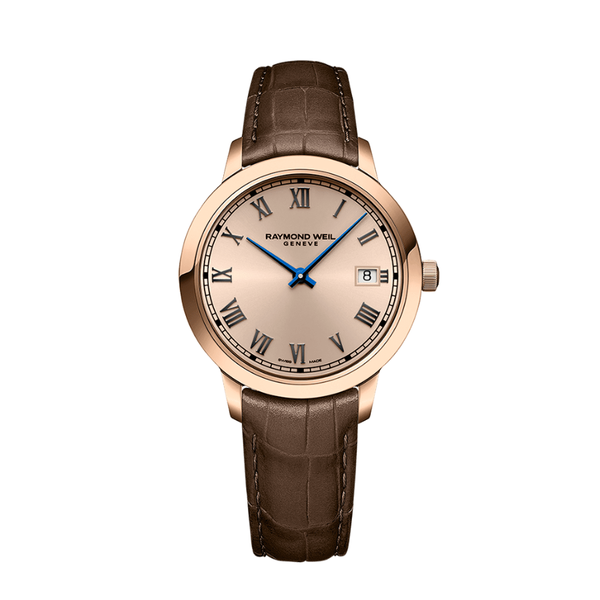 Raymond Weil Toccata Ladies Brown Leather Quartz Watch 5385-PC5-00859 - 34 mm