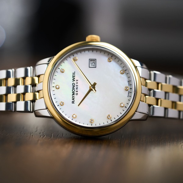 Raymond Weil Toccata Ladies Quartz Two-tone Gold 11 Diamond Watch 5985-STP-97081 - 29mm