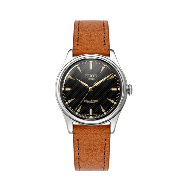 Kuoe Kyoto Royal Smith 90-006 Silver Case Black Dial - 35mm