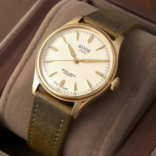 Kuoe Kyoto Royal Smith 90-006 Gold Case Ivory Dial - 35mm