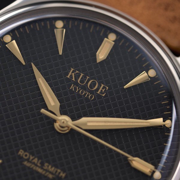 Kuoe Kyoto Royal Smith 90-006 Silver Case Black Dial - 35mm