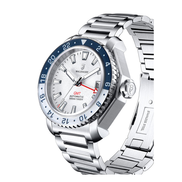 Waldhoff Atlas GMT Arctic Stainless Steel - 41mm