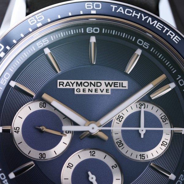 Raymond Weil Freelancer Automatic Chronograph Blue Leather Watch 7741-SC3-50021 - 43.5mm
