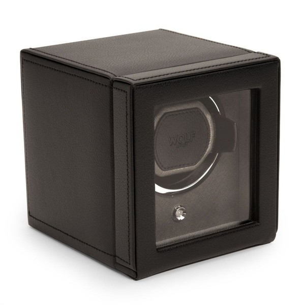 Wolf Cub Single Watch Winder With Cover Black