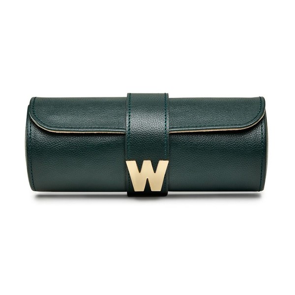 Wolf Cassandra Watch & Jewellery Roll Hunter Green 800844