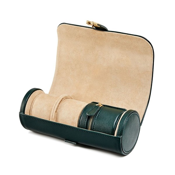 Wolf Cassandra Watch & Jewellery Roll Hunter Green 800844