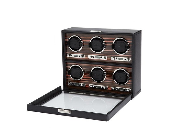 Wolf Roadster 6 Piece Watch Winder Black 459256