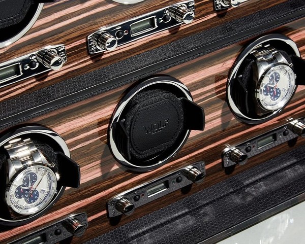 Wolf Roadster 6 Piece Watch Winder Black 459256