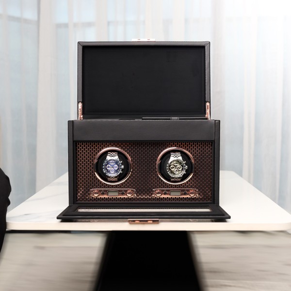 Wolf Axis Double Watch Winder With Storage 469316