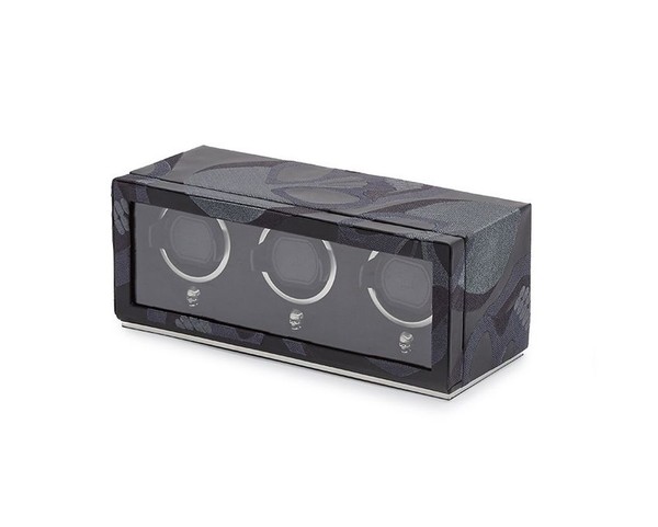 Wolf Memento Mori Triple Cub Watch Winder Black 493602