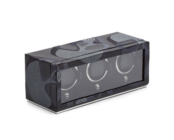 Wolf Memento Mori Triple Cub Watch Winder Black 493602
