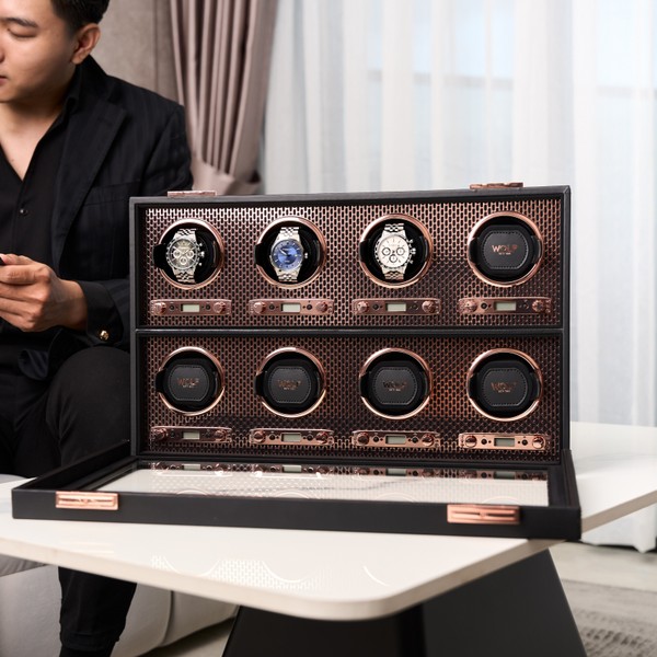 Wolf Axis 8 Piece Watch Winder Copper 469716