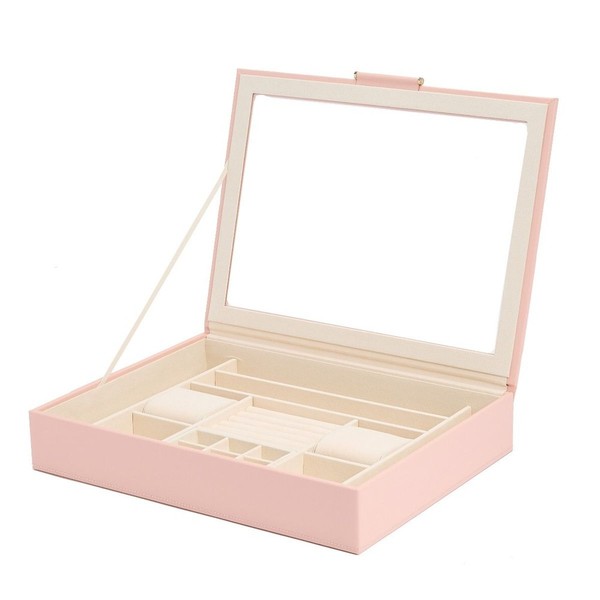 Wolf Sophia Jewelry Box with Window Rose Quartz 392415