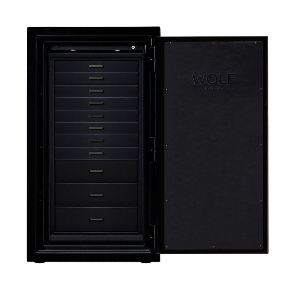 Wolf Atlas Watch & Jewelry Safe Onyx/Gunmetal 490002