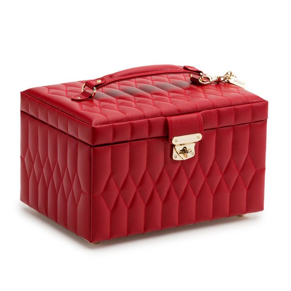 Wolf Caroline Medium Jewelry Case Red 329772