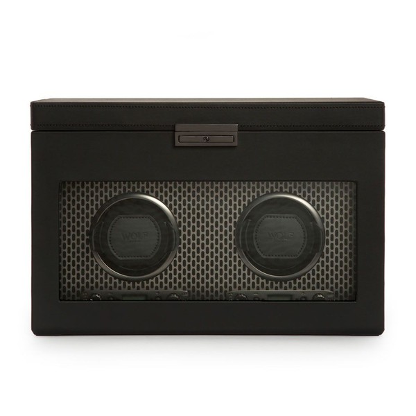 Wolf Axis Double Watch Winder With Storage Powder Coat 469303