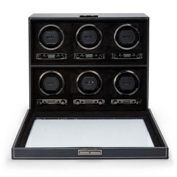 Wolf British Racing 6 Piece Watch Winder Black 792402