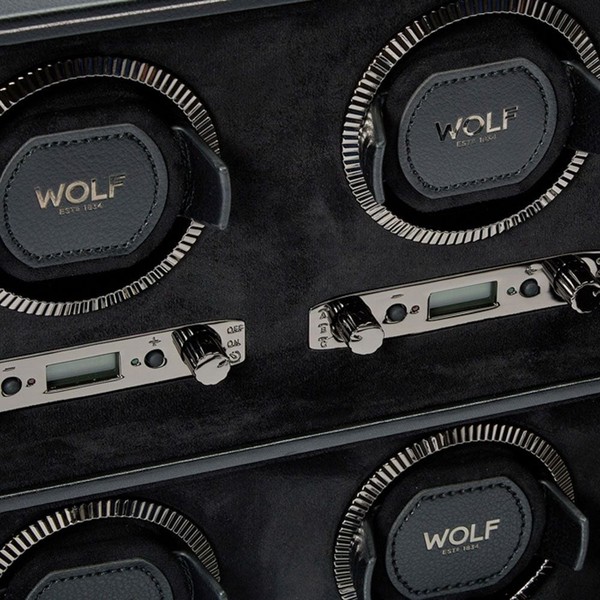 Wolf British Racing 6 Piece Watch Winder Black 792402