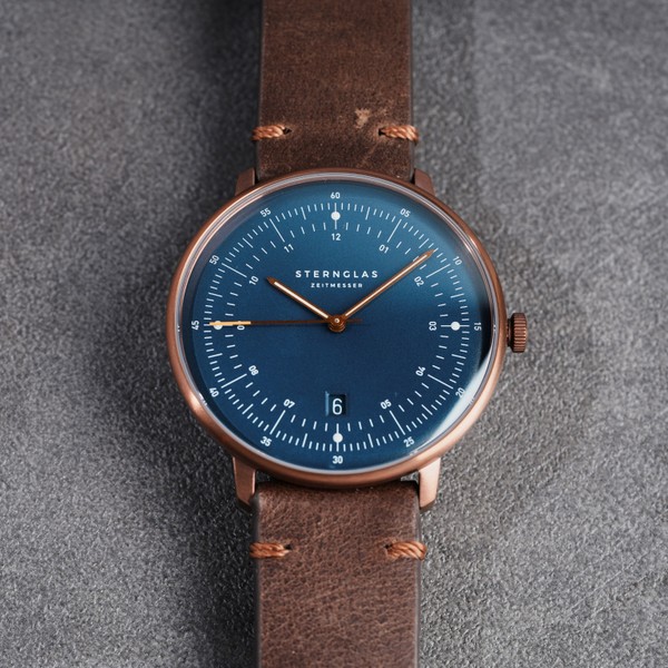 Sternglas Hamburg Darkblue Bronze Quartz S01-HH27-VI17 - 42mm