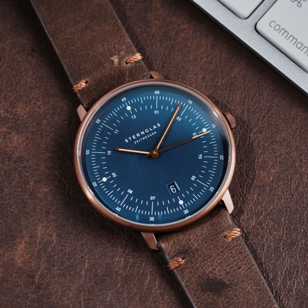 Sternglas Hamburg Darkblue Bronze Quartz S01-HH27-VI17 - 42mm