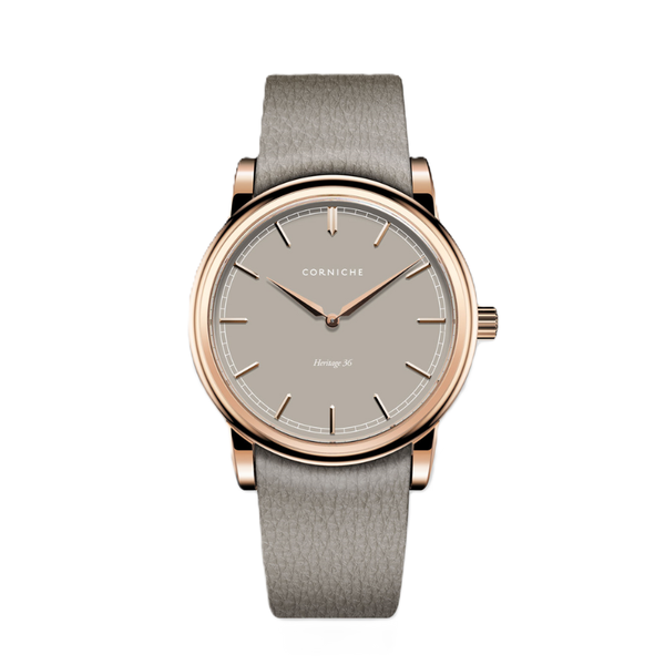 Corniche Womens Heritage 36 Rose Gold With Taupe Dial - 36mm