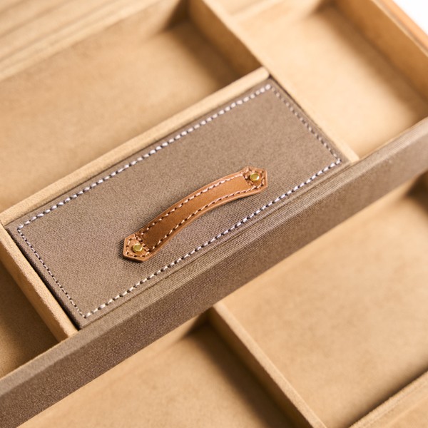 Wolf Ida Trunk Jewellery Box Khaki 190041