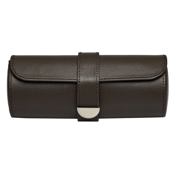 Wolf Earth Triple Watch Roll Coffee 190606