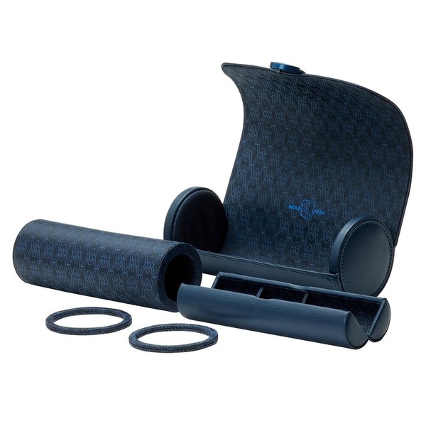 Wolf Earth Triple Watch Roll Midnight Blue 190617
