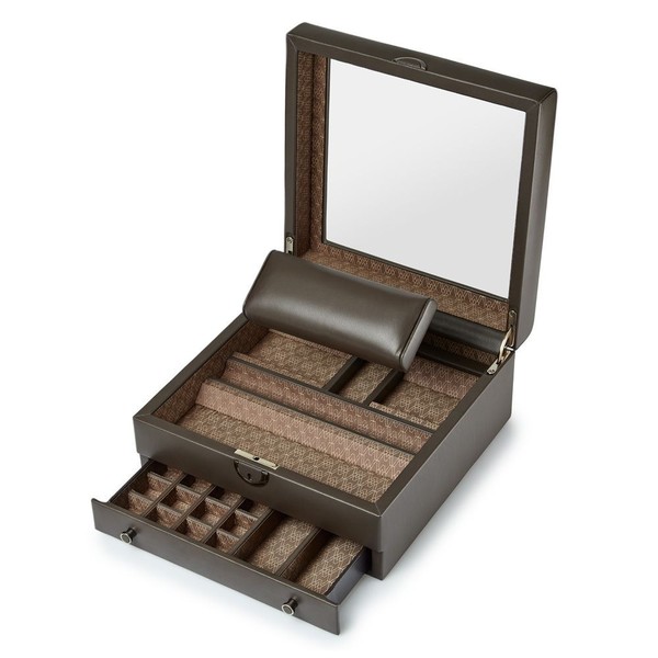 Wolf Earth Watch Stand Box Coffee 190706