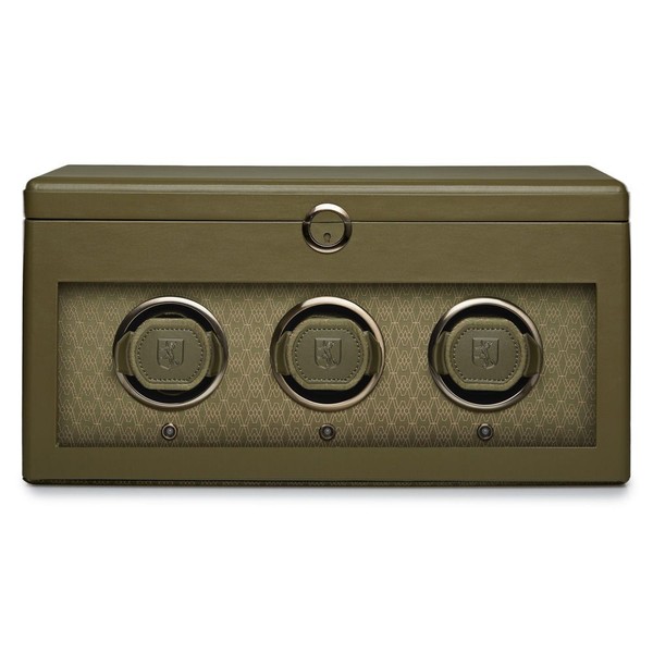 Wolf Earth Triple Watch Winder Olive 190541