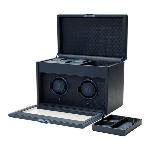 Wolf Earth Double Watch Winder Midnight Blue 190417