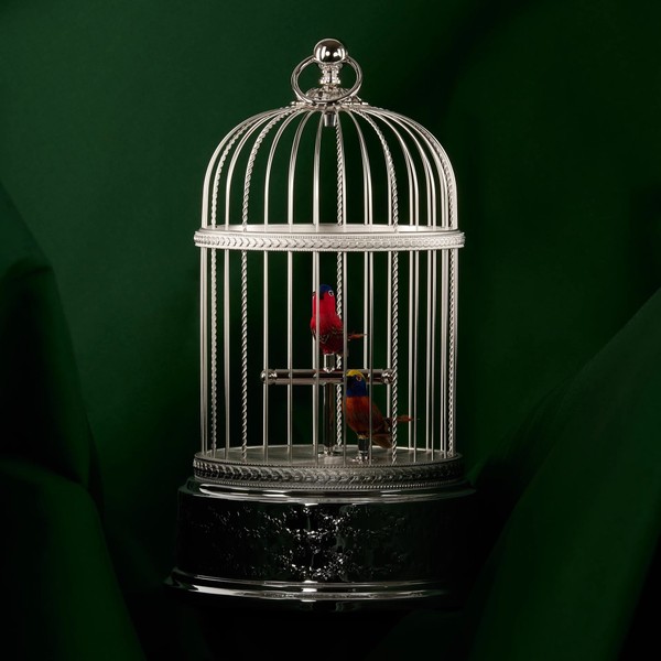 Reuge Voliere de la Cour Rhodium Plated