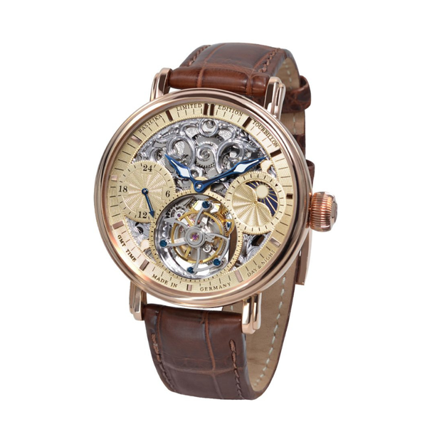 Poljot International Tourbillon Skeleton Gold 3360.T555RG-CH - 43mm