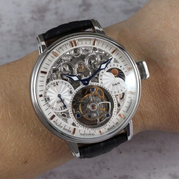 Poljot International Tourbillon Skeleton Gold 3360.T555WG-S - 43mm