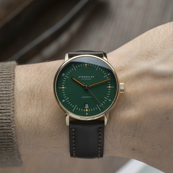Sternglas Naos Automatik Dark Green Gold S02-NA22-BR01 - 38mm