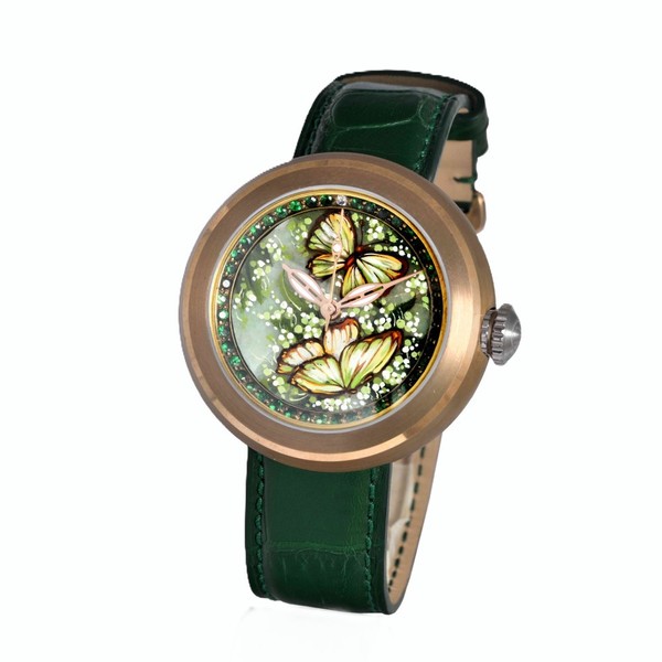 Zannetti Discobolo Lady butterfly bronze DSCLD.01BTBR - 39mm