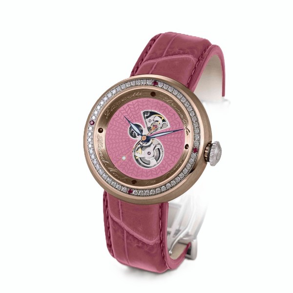 Zannetti Discobolo Lady Pink bronze and diamonds WCIG018.DL031 - 39mm