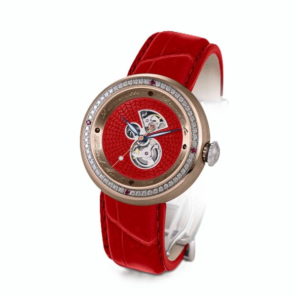 Zannetti Discobolo Lady Red bronze and diamonds WCIG018.DL035 - 39mm
