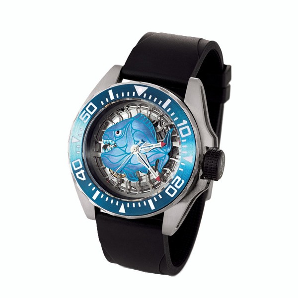 Zannetti Scuba Art Piranha Mid-Size “Blue Edition” - 41mm